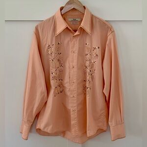 Yards men button down embroidered shirt